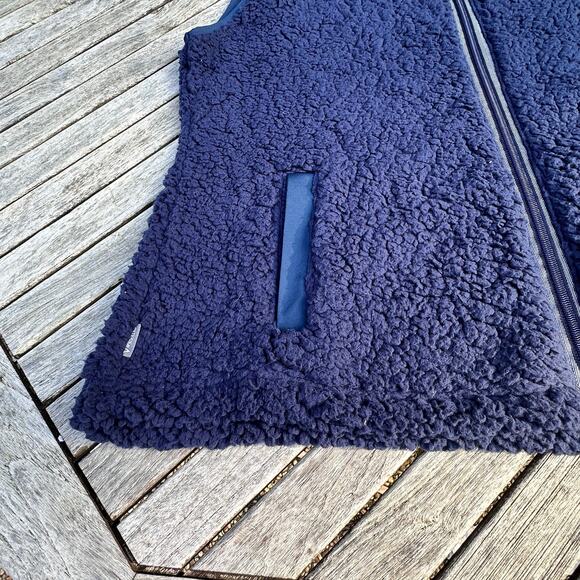 Antigua Womens Blue Boston Red Sox Sherpa Grace Full Zip Mock Neck Size 2XL Vest - Picture 9 of 11